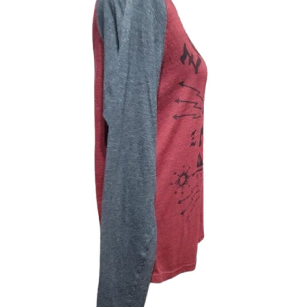 Zoo York Round Neck Long Sleeve Women's' Size M/M/M Skater Shirt Gray, and Red - Picture 4 of 10
